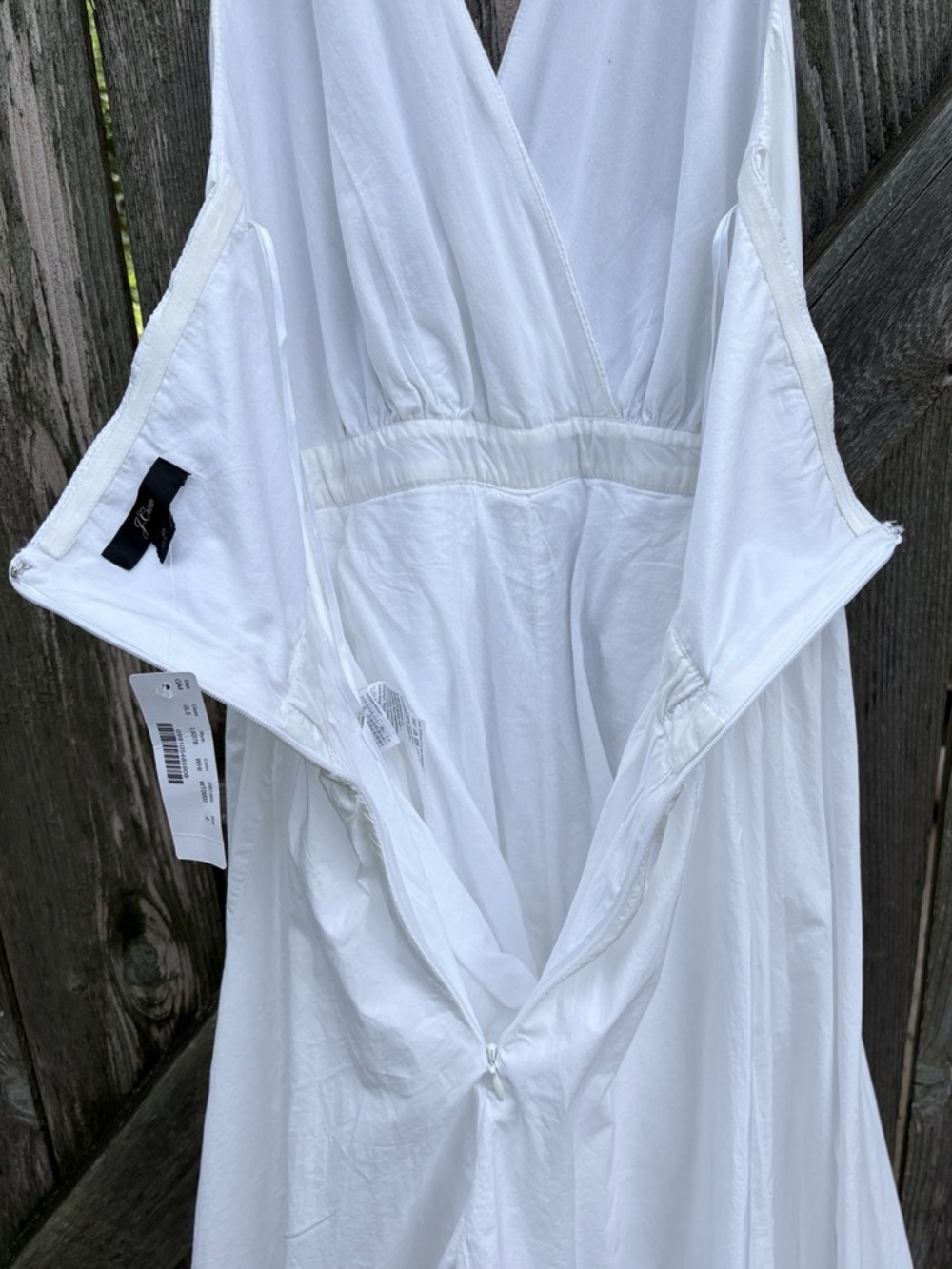 NWT J. Crew Wide Leg Halter Jumpsuit White Size 0 - Picture 8 of 13